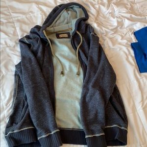 Jeremiah Navy Blue Full Zip Hoodie